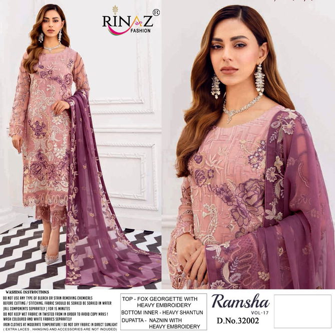 Rinaz Ramsha 17 Premium Fancy Latest Festive Wear Pakistani Salwar Suits Collection